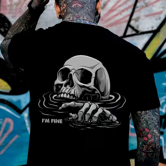 I'M FINE Drowning Skull Unisex T-Shirt/Sweatshirt/Hoodie