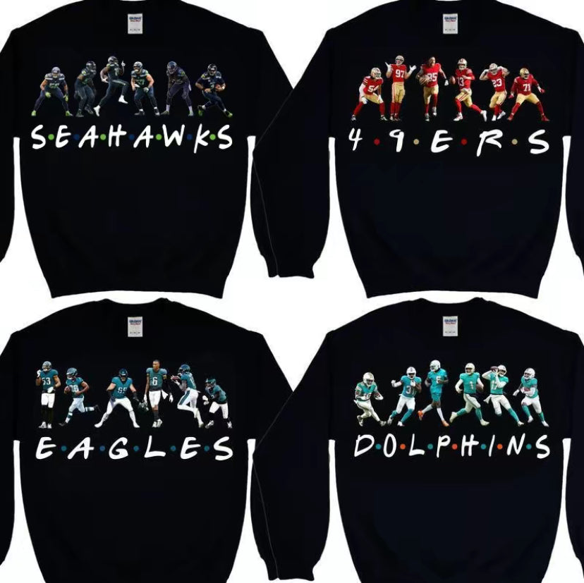 Vintage all football teams players T-Shirt/Sweatshirt/Hoodie