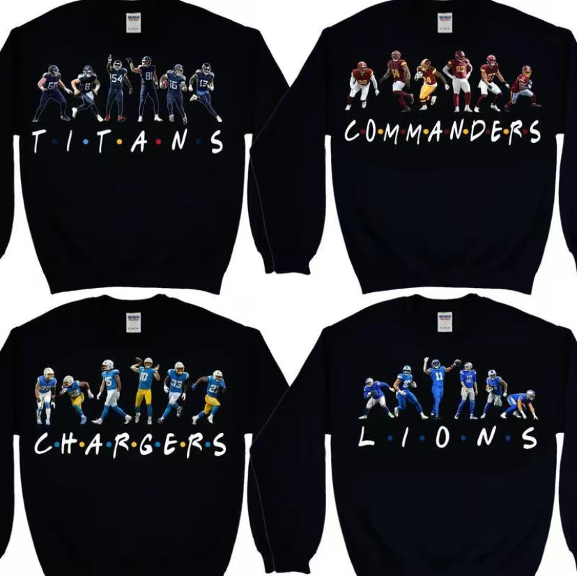 Vintage all football teams players T-Shirt/Sweatshirt/Hoodie