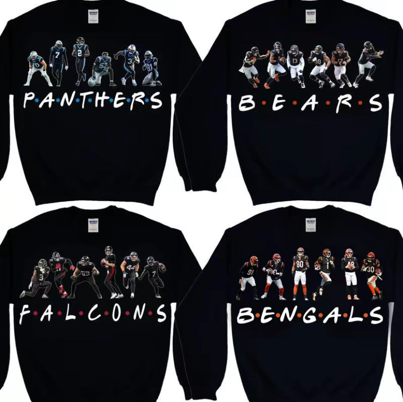 Vintage all football teams players T-Shirt/Sweatshirt/Hoodie
