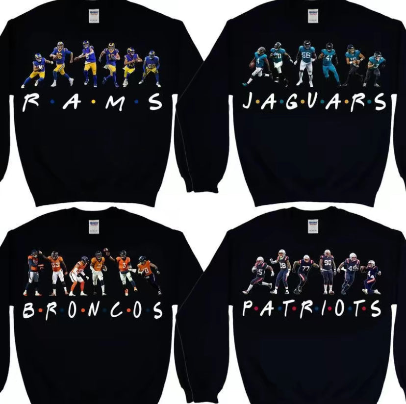 Vintage all football teams players T-Shirt/Sweatshirt/Hoodie