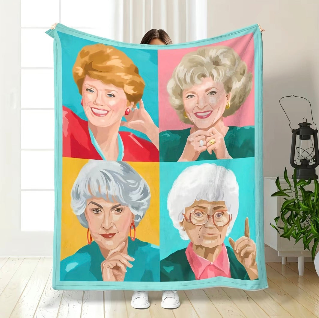 Girls Golden Classic TV Show Themed Flannel Blanket