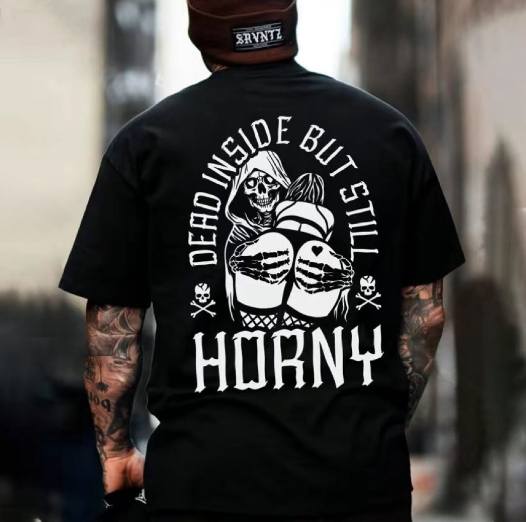 DEAD INSIDE BUT STILL HORNY Skeleton Sexy Lady Print T-Shirt/Sweatshirt/Hoodie