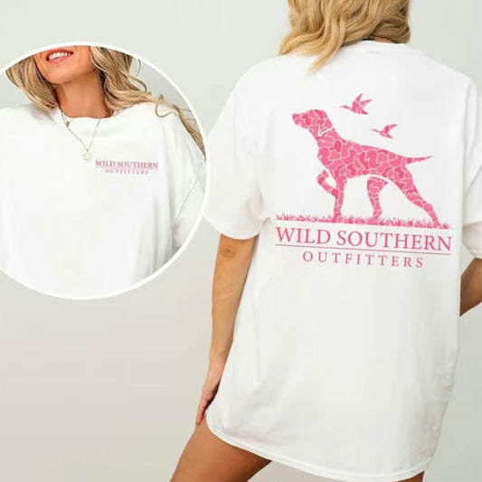 Pink Camo Hunting Dog T-Shirt/Sweatshirt/Hoodie
