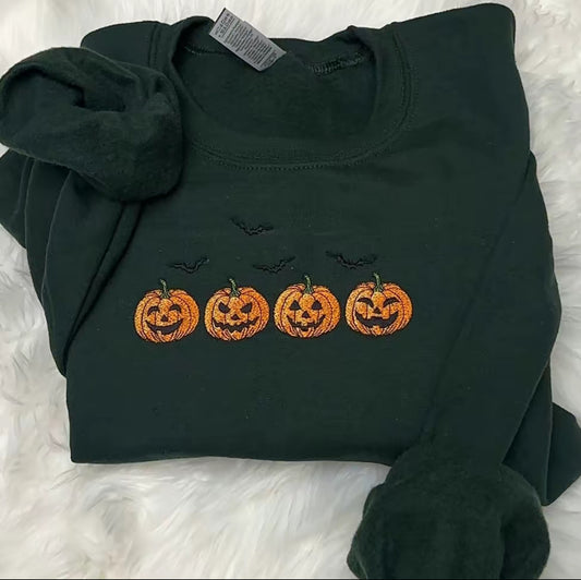 Vintage Pumpkins Spooky Embroidered T-Shirt/Sweatshirt/Hoodie