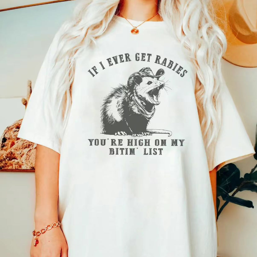 If I Ever Get Rabies Raccoon Trendy T-Shirt/Sweatshirt/Hoodie