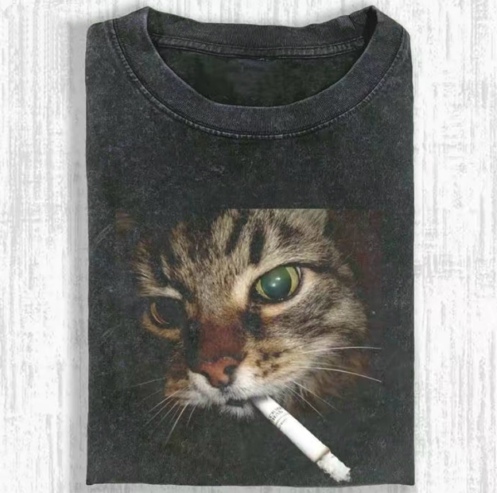 Smoking Cat Unisex T-Shirt/Sweatshirt/Hoodie