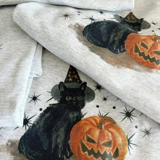 Spooky Cat Vintage Halloween T-Shirt/Sweatshirt/Hoodie