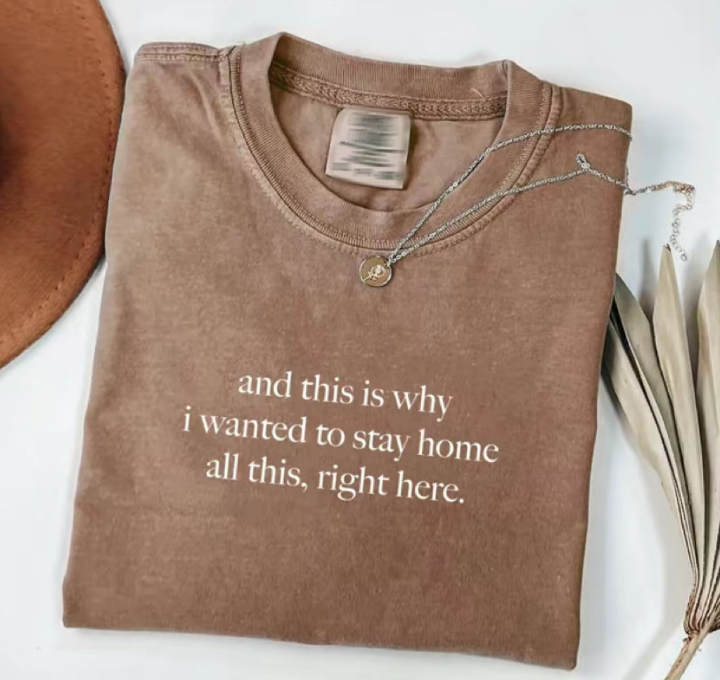 And This Is Why I Wanted To Stay Home All This Right Here T-Shirt/Sweatshirt/Hoodie