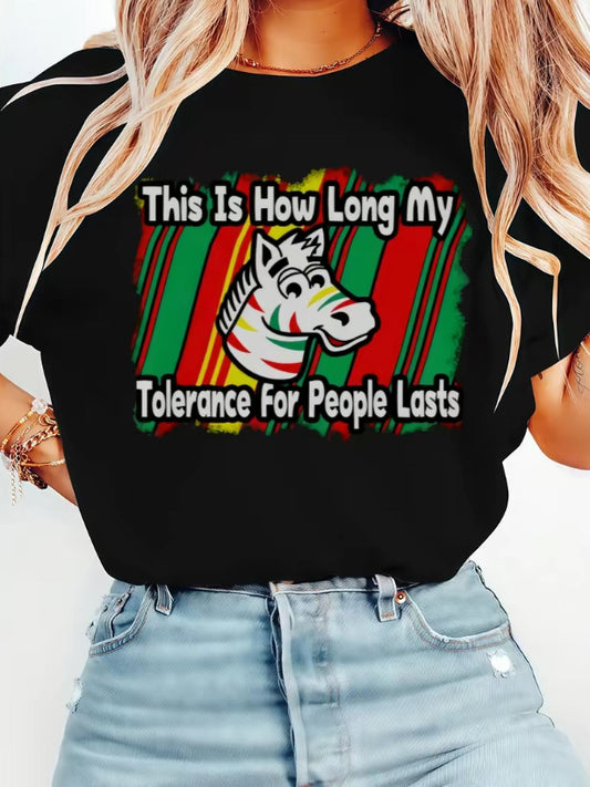 This Is How Long My Tolerance For People Lasts Unisex T-Shirt/Sweatshirt/Hoodie