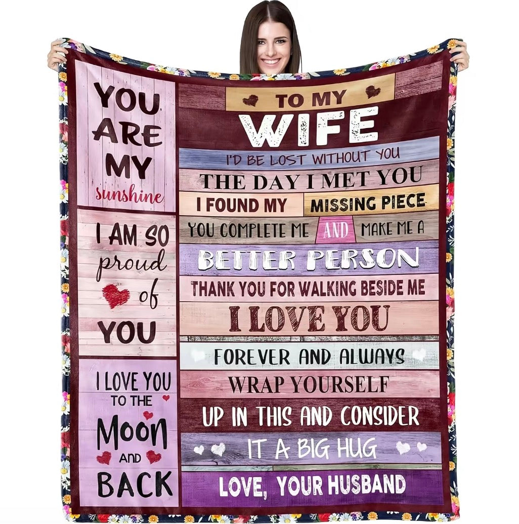 Gifts For Wife From Husband To My Wife Flannel Blanket