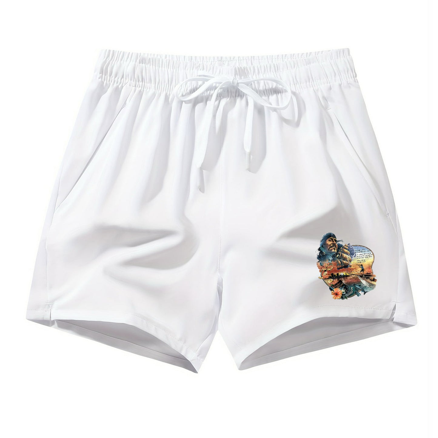 Mother Ocean Jimmy Buffett Drawstring Waist Shorts