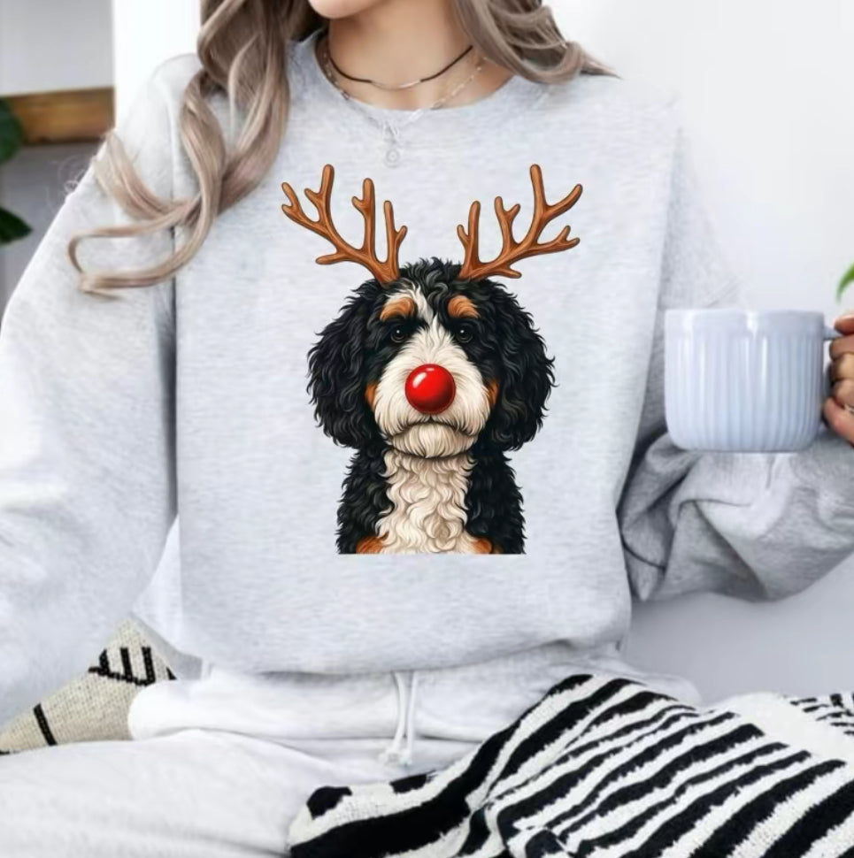 Christmas Reindeer Dog T-Shirt/Sweatshirt/Hoodie