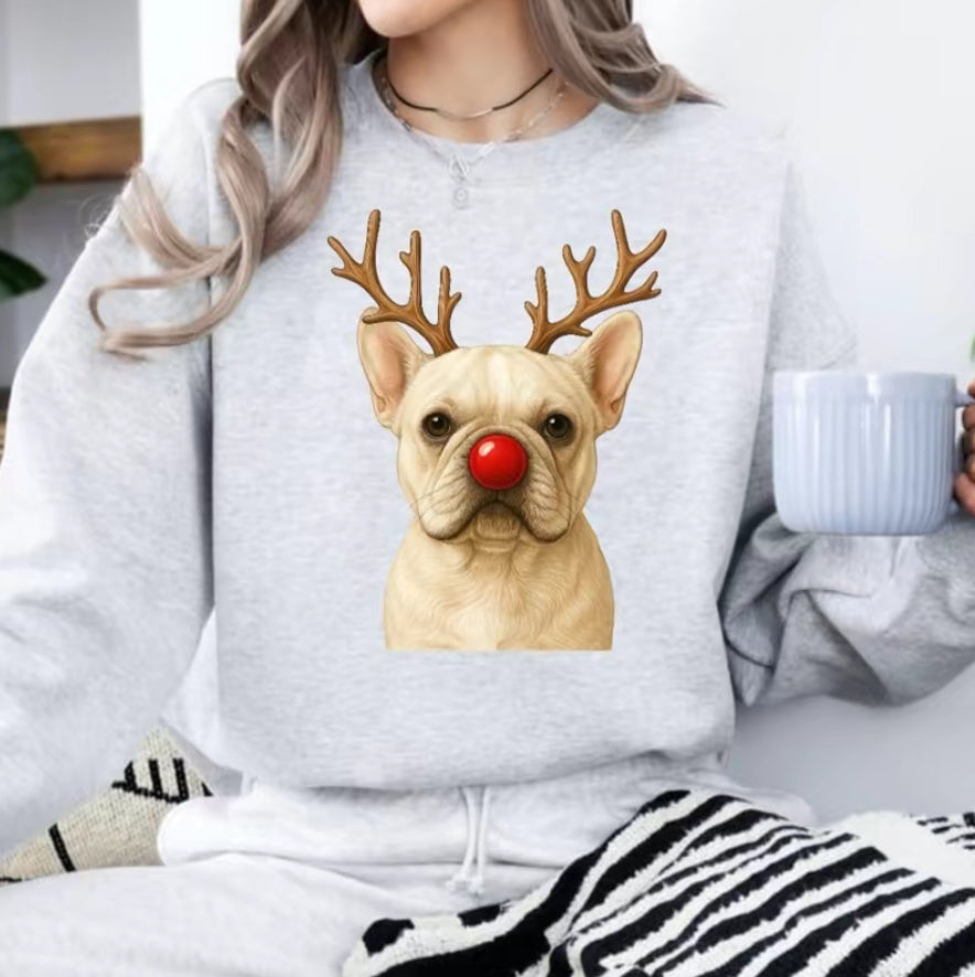 Christmas Reindeer Dog T-Shirt/Sweatshirt/Hoodie