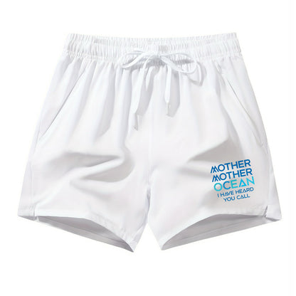Mother Ocean Jimmy Buffett Drawstring Waist Shorts