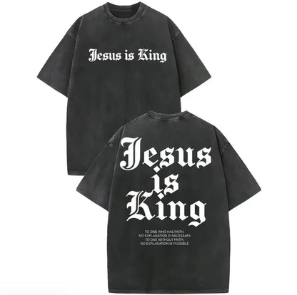 Retro Washed Jesus Is King T-Shirt/Sweatshirt/Hoodie