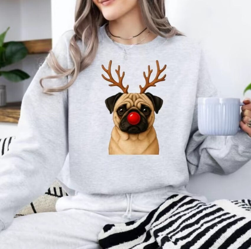 Christmas Reindeer Dog T-Shirt/Sweatshirt/Hoodie