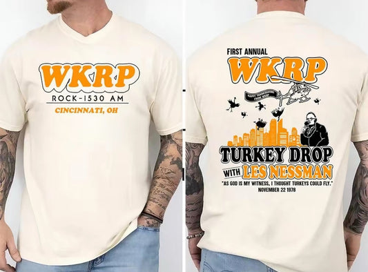 First Annual Thanksgiving Day Turkey WKRP In Cincinnati Movie Retro T-Shirt/Sweatshirt/Hoodie