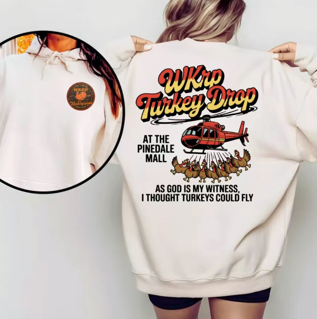 First Annual Thanksgiving Day Turkey WKRP In Cincinnati Movie Retro T-Shirt/Sweatshirt/Hoodie