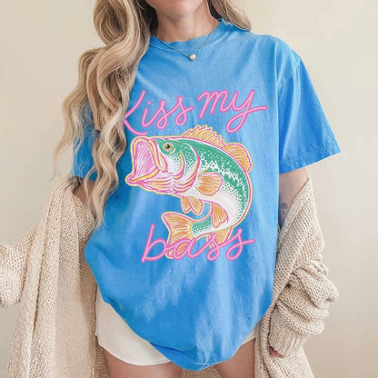 Kiss My Bass Fish Trendy Summer T-Shirt/Sweatshirt/Hoodie