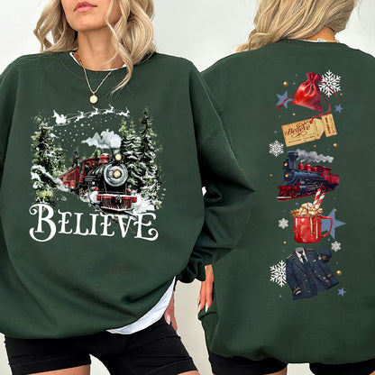 Polar Express Believe Movie Retro 90s Christmas T-Shirt/Sweatshirt/Hoodie