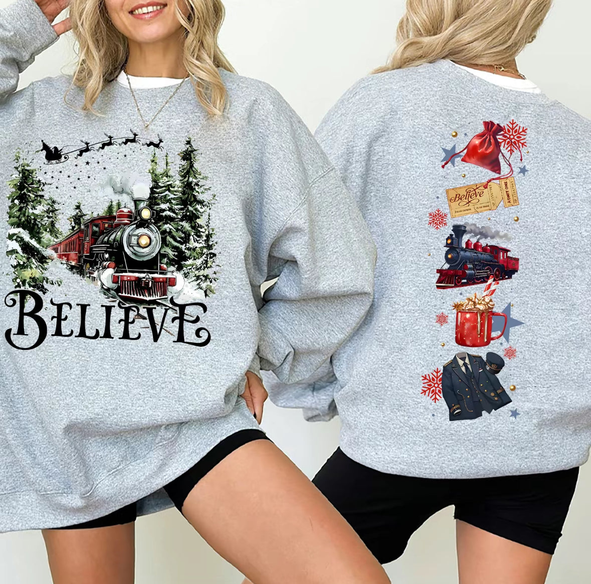 Polar Express Believe Movie Retro 90s Christmas T-Shirt/Sweatshirt/Hoodie