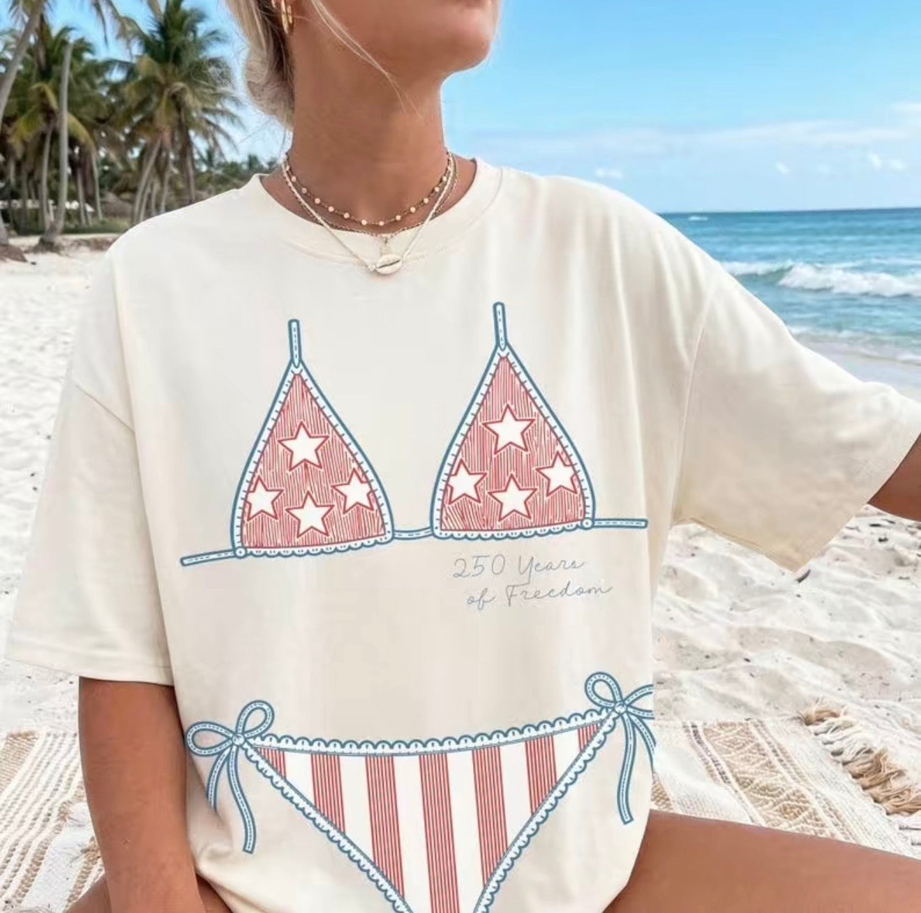 Retro America 4th Of July Preppy Bikini Trendy T-Shirt/Sweatshirt/Hoodie