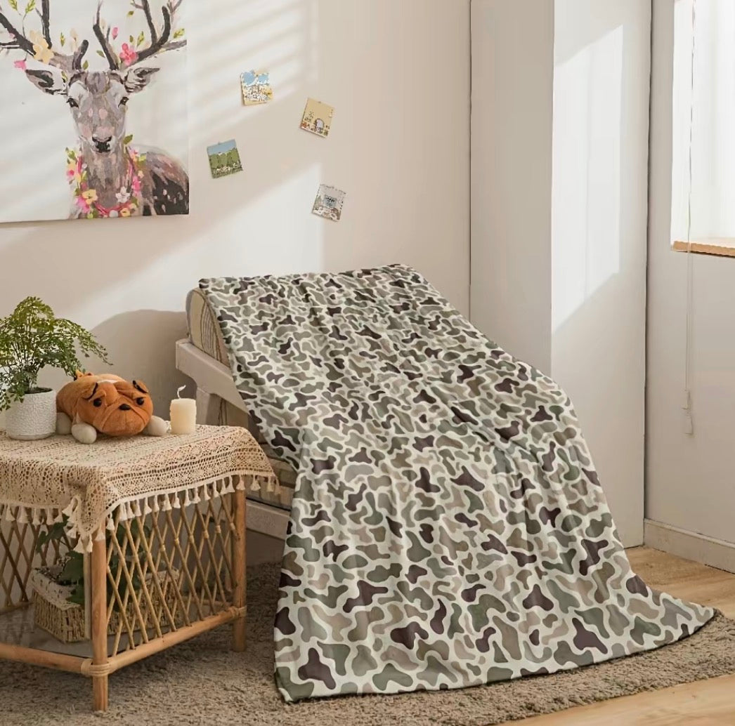 Digital Camo Style Flannel Blanket