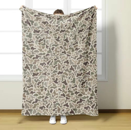 Digital Camo Style Flannel Blanket
