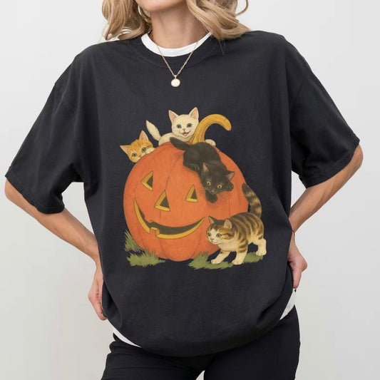 Vintage 90s Cat Halloween T-Shirt/Sweatshirt/Hoodie