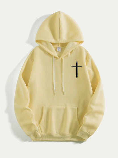 Men's Cross & Letter Print T-Shirt/Sweatshirt/Hoodie