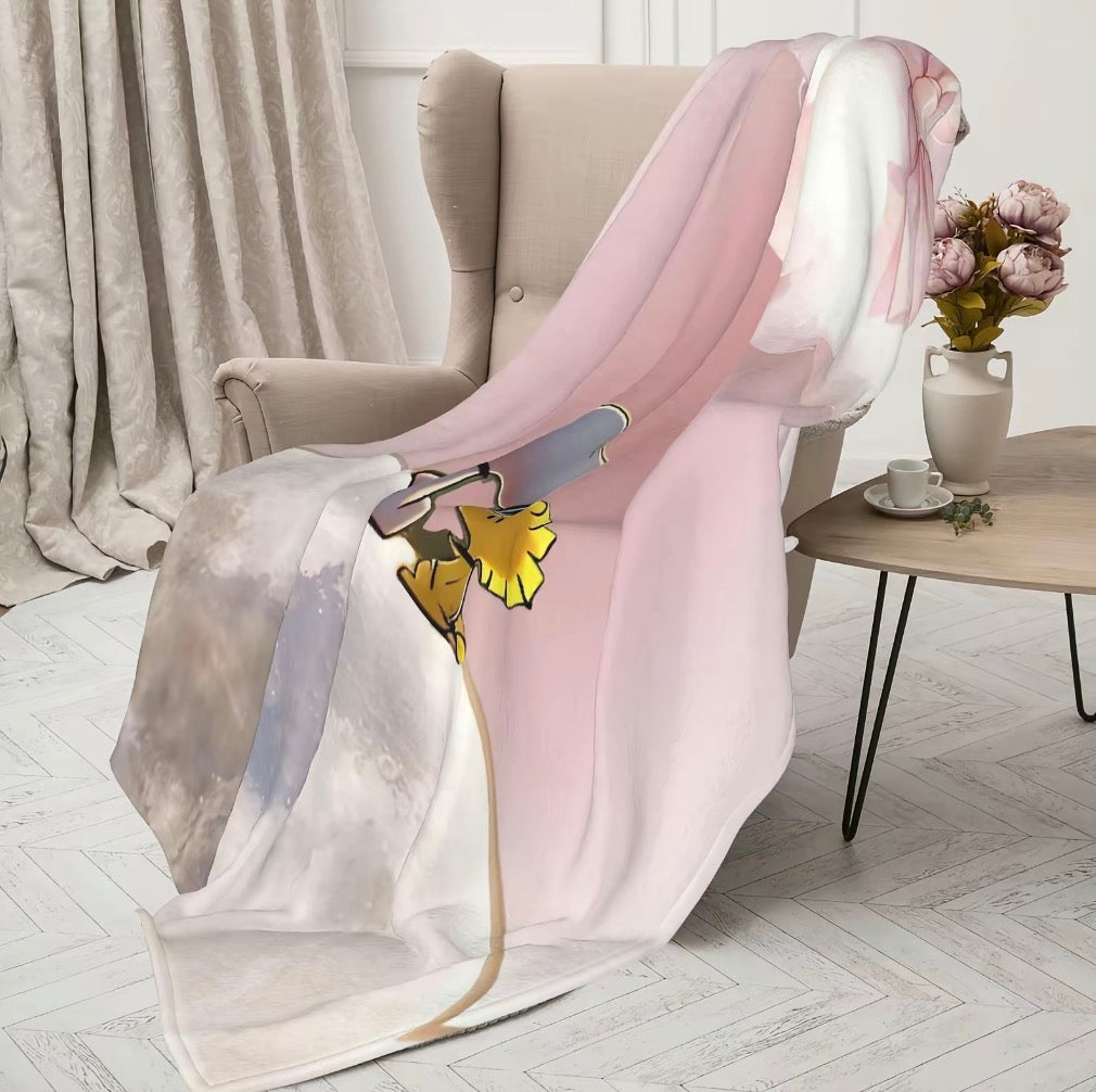 Cute Dog Cartoon Flannel Blanket