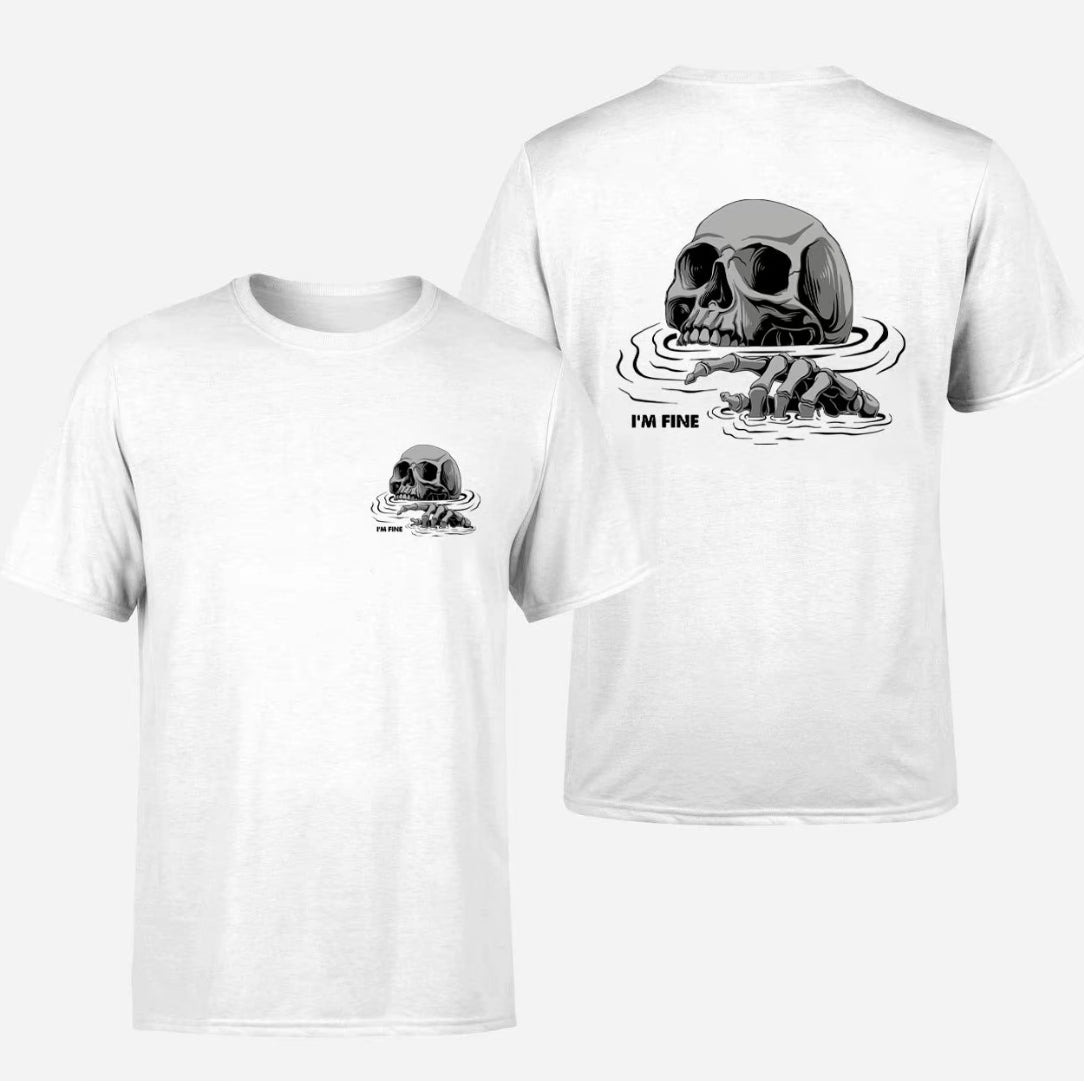 I'M FINE Drowning Skull Unisex T-Shirt/Sweatshirt/Hoodie
