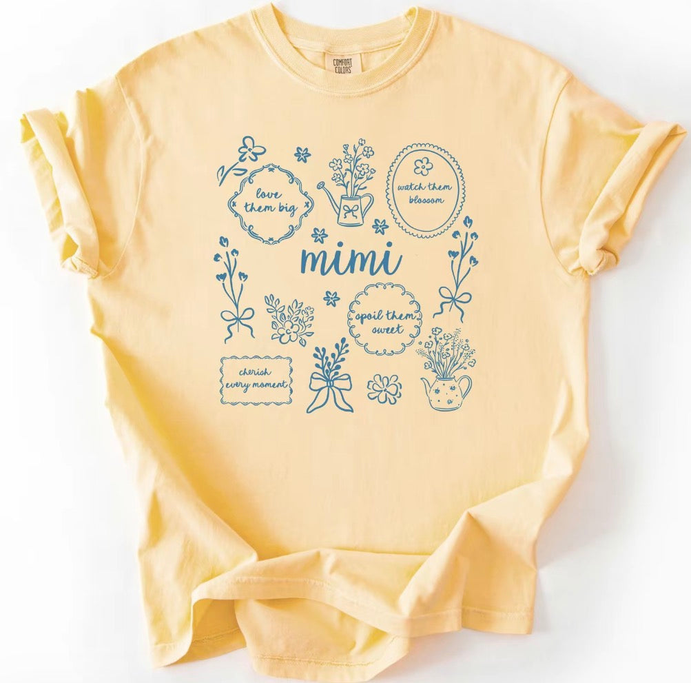 Floral Grandma Mama Nana Personalized Mothers Day Gift T-Shirt/Sweatshirt/Hoodie