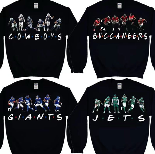 Vintage all football teams players T-Shirt/Sweatshirt/Hoodie