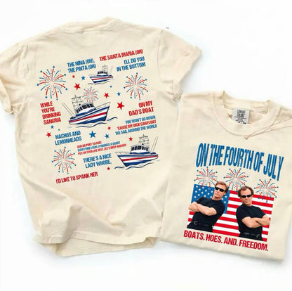 Step Brothers Brand On The Fourth Of July Boats Hoes And Freedom T-Shirt/Sweatshirt/Hoodie