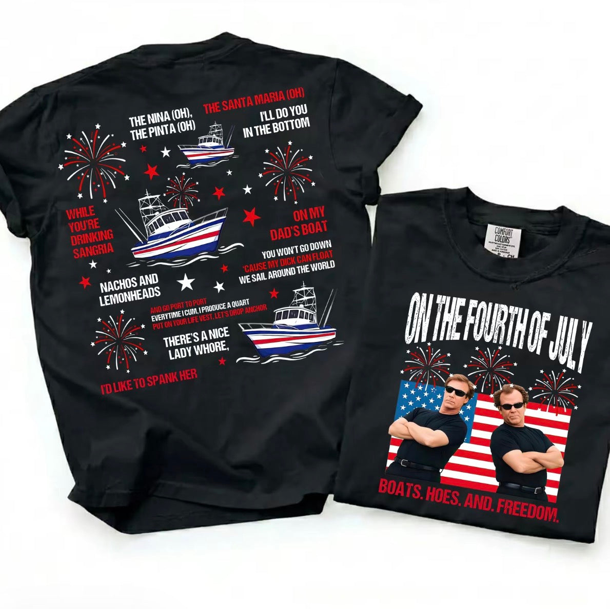 Step Brothers Brand On The Fourth Of July Boats Hoes And Freedom T-Shirt/Sweatshirt/Hoodie