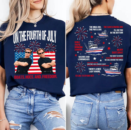 Step Brothers Brand On The Fourth Of July Boats Hoes And Freedom T-Shirt/Sweatshirt/Hoodie