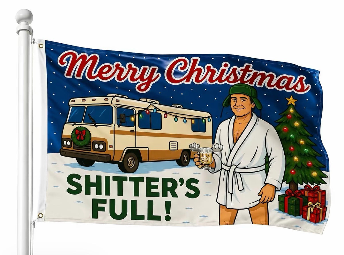 Funny Christmas Merry Christmas Shiiter's Full Holiday Movie Quote Flag 3x5 Ft Flags