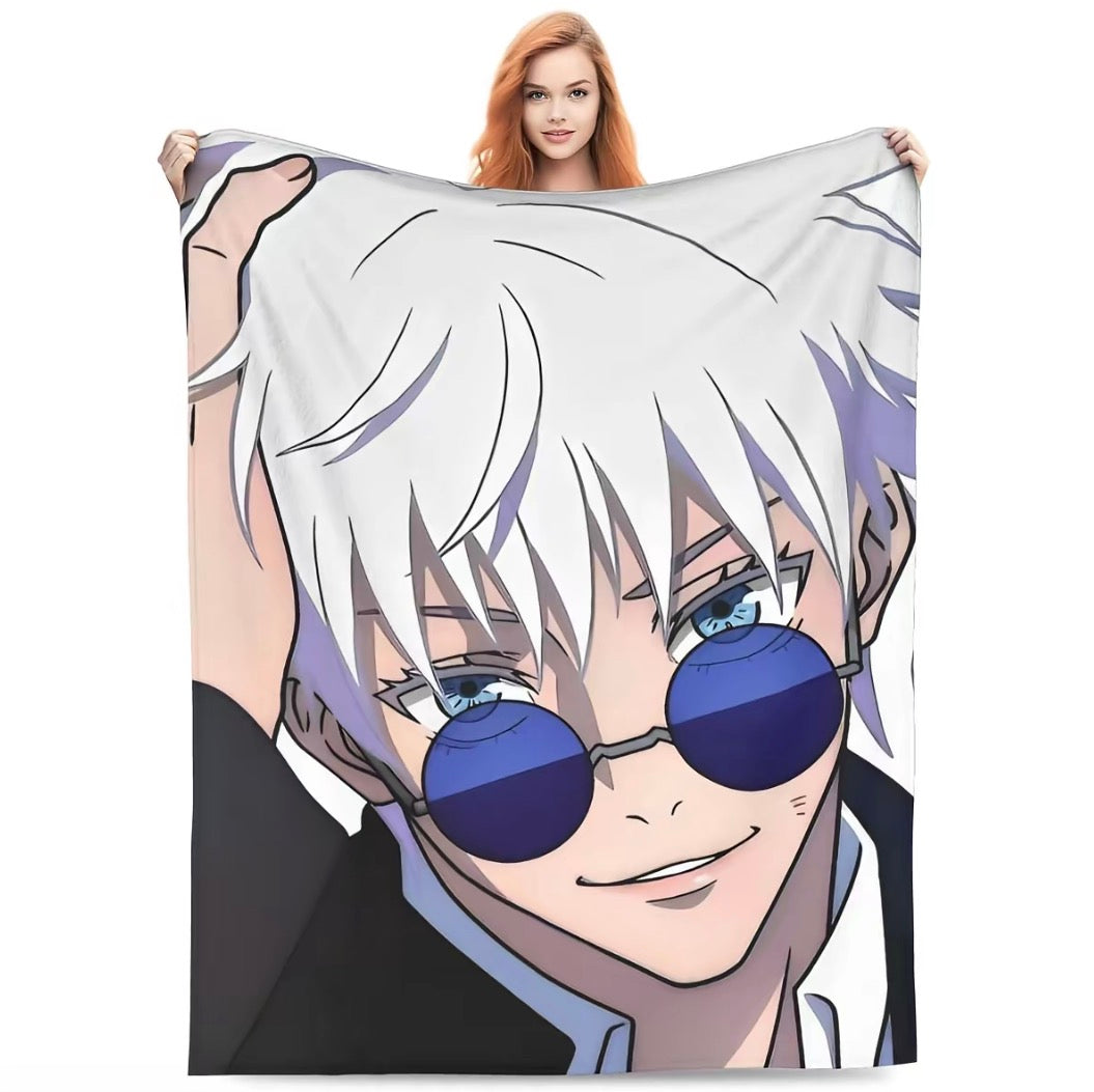 Gojo Satoru Cover Anime Jujutsu Kaisen Flannel Blanket