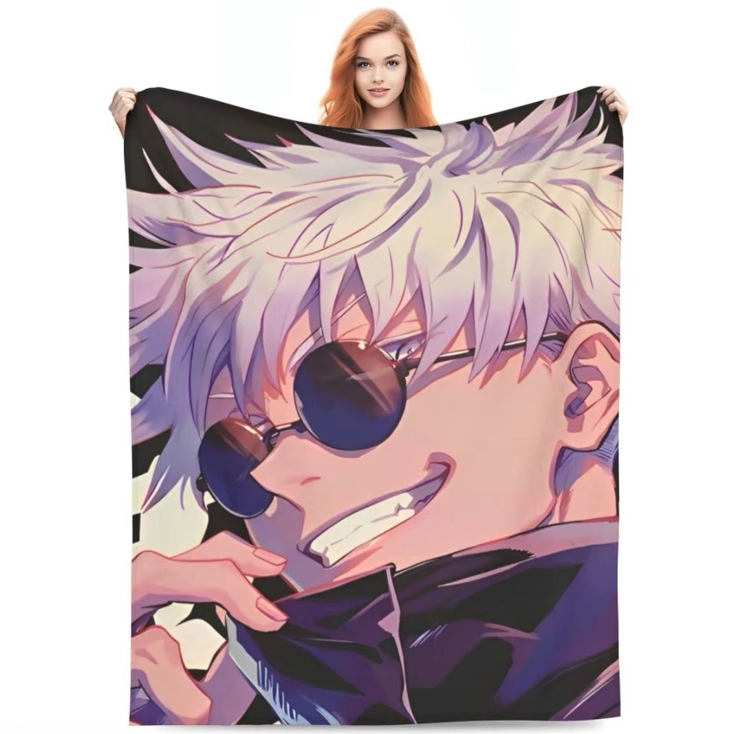 Gojo Satoru Cover Anime Jujutsu Kaisen Flannel Blanket