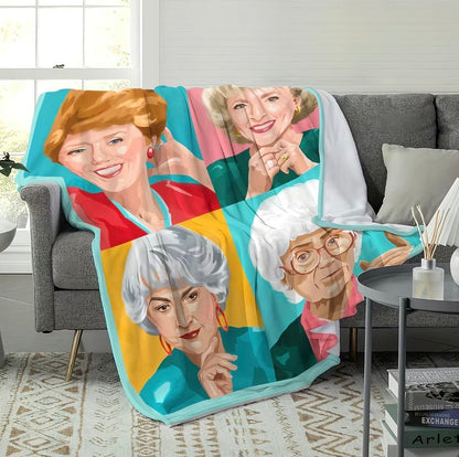 Girls Golden Classic TV Show Themed Flannel Blanket