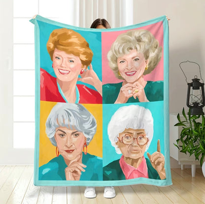 Girls Golden Classic TV Show Themed Flannel Blanket