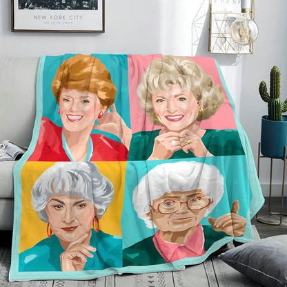 Girls Golden Classic TV Show Themed Flannel Blanket