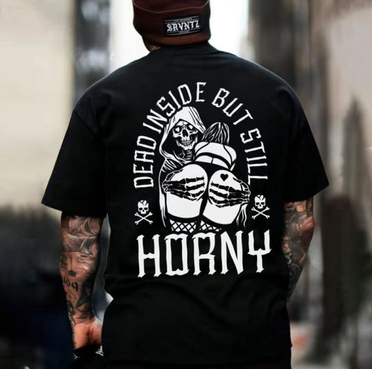 DEAD INSIDE BUT STILL HORNY Skeleton Sexy Lady Print T-Shirt/Sweatshirt/Hoodie