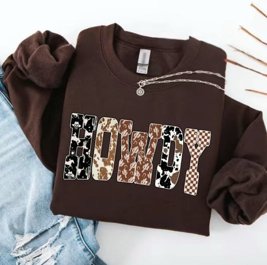 Howdy Vintage Collage Western Outfits T-Shirt/Sweatshirt/Hoodie