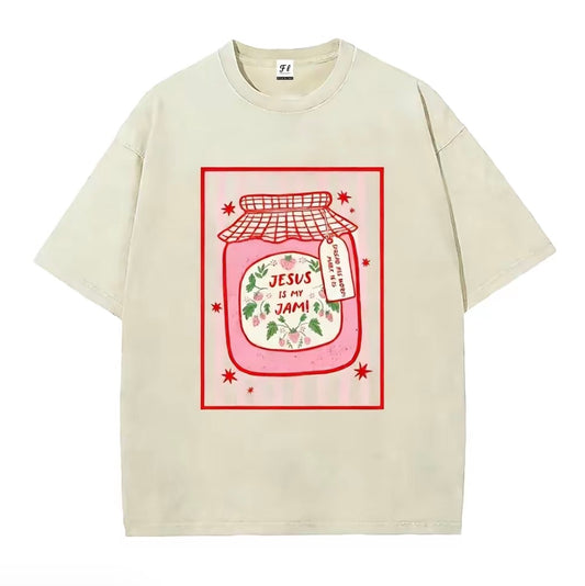 Jesus Is My Jam Strawberry Jam Jar Graphic T-Shirt/Sweatshirt/Hoodie