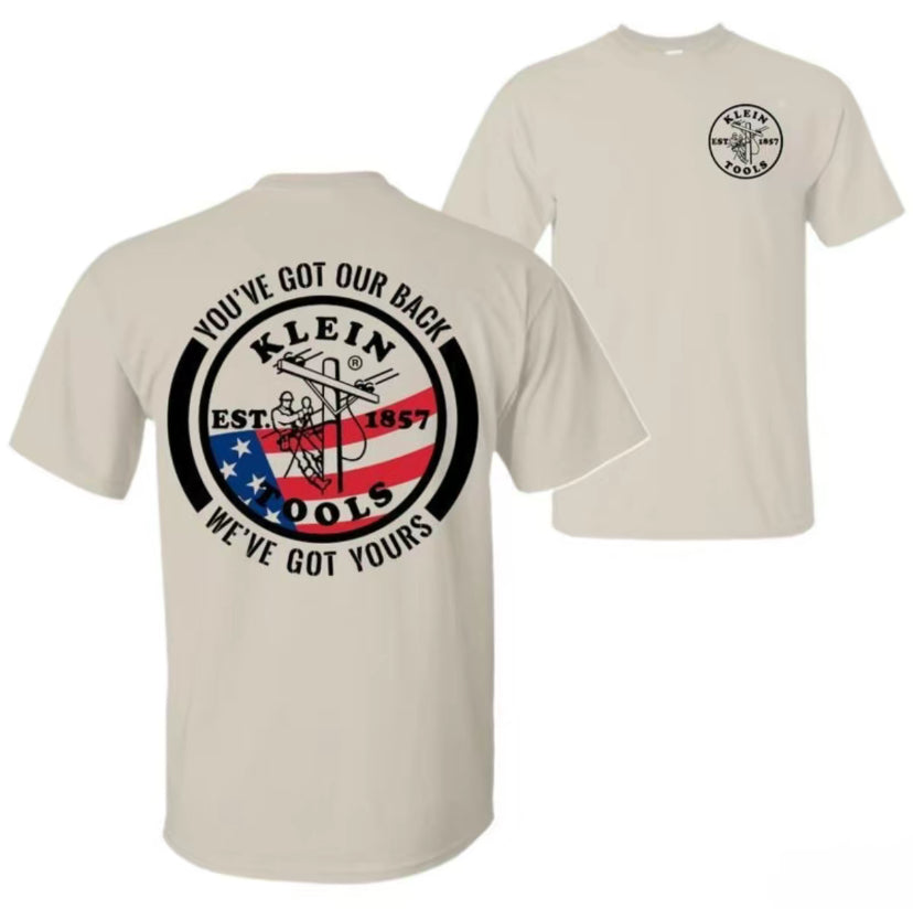 You've Got Our Back Klein Tools Patriotic Lineman T-Shirt/Sweatshirt/Hoodie