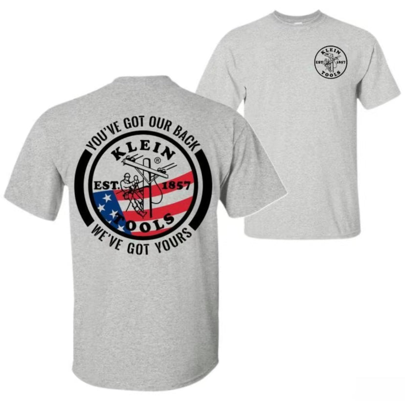 You've Got Our Back Klein Tools Patriotic Lineman T-Shirt/Sweatshirt/Hoodie