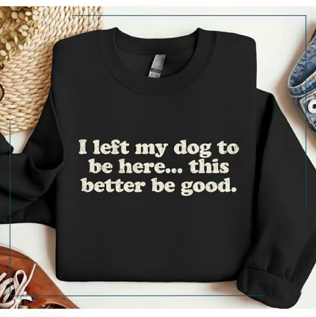 Left My Dog To Be Here This Better Be Good T-Shirt/Sweatshirt/Hoodie